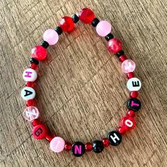 Hazbin Hotel Bracelet Handmade New Without Tags Always Open To Bundles And Offers! Hazbin Hotel Friendship Bracelets, Hazbin Hotel Kandi Bracelets, Hazbin Hotel Bracelet Ideas, Hazbin Hotel Kandi, Hazbin Hotel Bracelets, Kandi Singles, Candy Bracelets, Candy Bracelet, Kandi Ideas