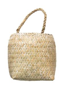 a large woven basket with handles