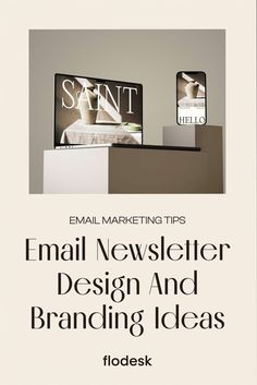 an email mailer design and branding idea is displayed in front of a computer screen