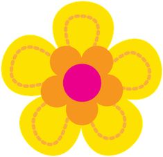 an orange and pink flower with circles around it on a white background stock photo - 1387982