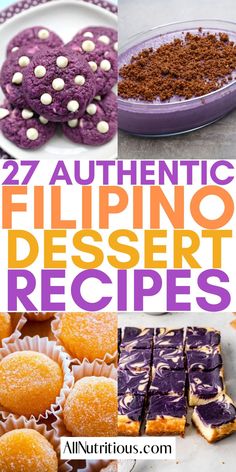 different desserts with the words authentic filipino dessert recipes