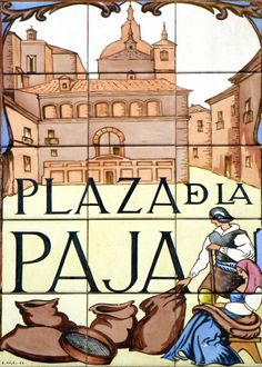 an image of a tile with the words plaza pajaa written in spanish on it