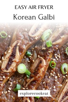 korean food with the title easy air fryer korean gabi