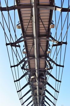 an overhead view of the top of a building with many wires attached to it's sides