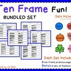 the ten frame fun bundle includes four different pictures and five matching numbers to make it easier for