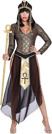 Queen Cleo costume featuring an Egyptian print bodysuit with snap-crotch and a chiffon skirt & Egyptian Ankh symbol. Egyptian Dress, Ankh Symbol, Egyptian Ankh, Bodysuit And Skirt, Gold Costume, Egyptian Queen, Up Costumes, Dress Up Costumes