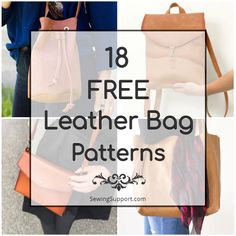 Free Leather Bag Patterns Faux Leather Bag Diy Free Pattern, Free Leather Bag Patterns, Leather Handbag Patterns Free, Free Pdf Sewing Patterns Bags, Free Handbag Patterns, Free Printable Purse Sewing Patterns, Leather Purse Patterns Free, Leather Sewing Projects, Messenger Bag Pattern Free