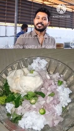 there is a bowl with food in it and the caption reads, what's madhampattv rangarai?