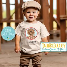 Christmas Kids Shirt- Gingerbread Toddler Shirt - Cute Retro Gingerbread Natural Tee - Vintage Christmas Shirt - Boy Christmas Shirt If you're like us and love your baby looking cute all the time, then this super soft, organic, Christmas T-Shirt is going to make your day! Designed with stylish mamas in mind. **Sizing Tip** Onesies are designed on Gerber Organic. They tend to run small, so we recommend sizing up if you are unsure. OEKO-TEX Certified to give you peace of mind that no harmful subst Organic Christmas, Boys Christmas Shirt, Vintage Christmas Shirt, Gerber Organic, Christmas Shirts For Kids, Custom Onesies, Christmas Kids, Love You Baby, Top Baby Products