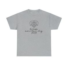 a gray t - shirt with an image of a dog on it