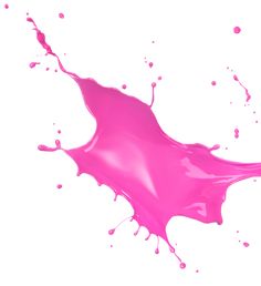 pink spot e - liquid in front of a white background with splashing on it