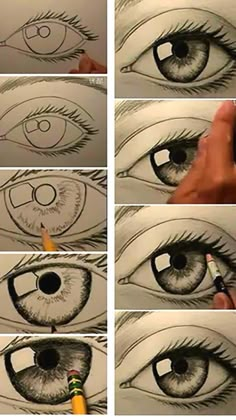 how to draw an eye step by step with markers and pencils for beginners