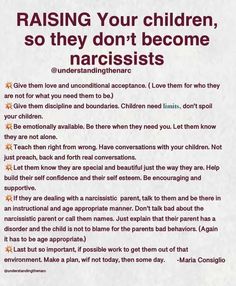 a poster with the words raising your children, so they don't become narcissists