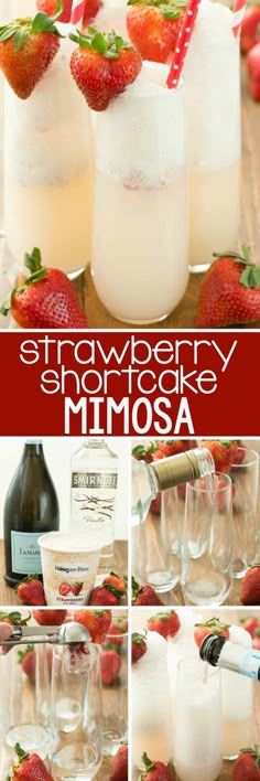 strawberry shortcake mimosa is an easy and delicious dessert