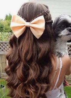 25+ Cute Back to School Hairstyles for Girls - HubPages Curly Homecoming Hairstyles, Hairstyle Homecoming, Curled Hair With Braid, Girls School Hairstyles, Teenage Hairstyles, Curls For Long Hair, Braided Hairstyles For Teens, Hair Homecoming