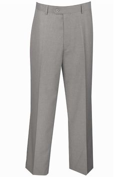 Men's Regular Fit Wool Feel Flat Front Dress Pants in Light Grey Light Gray Dress Pants, Light Grey Dress, Fitted Dress Pants, Grey Dress Pants, Grey Dress, Fit Dress, Dress Pant, Front Design, Gray Dress