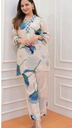 ➡️ Indian fashion ➡️ For enquiries what's app us on_ 9001678866 ❤️❤️❤️❤️❤️❤️❤️❤️❤️❤️❤️❤️ *New lounch* Enjoy your Summer with our amazing Printed soft Maslin kurta cord set 🥰 With trendy colour. Stylish cord sets for this Summer which gives you a cool n stylish look Very comfortable and classy🥰 *amroding work* *Size- M (38),L(40),XL(42),* *XXL(44), * xxl46* *Fabric -pure maslin digital print* *Price +shipping Reddy to dispatch Code550 Fashion Indian Outfits, Full Sleeves Design, Co Ords Outfits, Sets Outfit, Outfits Indian, Latest Dress Design, Fashion Indian, Cord Set