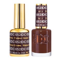 Walnut Brown #052 - DC Gel Duo Dnd Gel Nail Polish, Brown Nail Polish, Luminous Nails, Dnd Gel Polish, Gel Pack, Long Lasting Nails, Gel Lacquer, Gel Polish Colors, Dry Nails