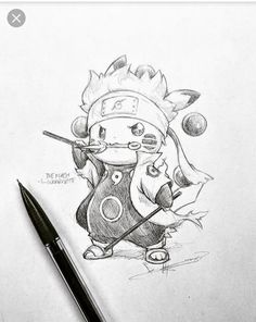 a pencil drawing of a cartoon character holding a baseball bat