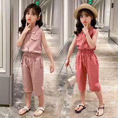 Summer Outfits Kids, Sleeveless Outfit, Sleeveless T Shirt, Girl Coat, Complete Outfits, Sleeveless Tshirt, Girls Clothes