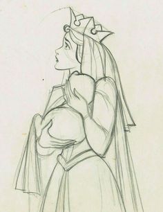 a drawing of a woman holding a baby in her arms and wearing a tiara