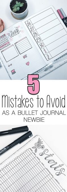 a notebook with the title 5 things to avoid when you're writing on it