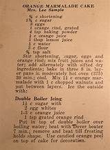 an old recipe for orange marmalade cake