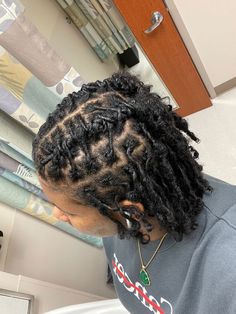 Pin on Loc Journey Coil Locs Starter Styles, Cute Styles For Short Starter Locs, Starter Loc Sizes 4c, Hairstyles For Short Hair Locs, Loc Styles Braided Back, Loc Braided Hairstyles, Comb Coil Starter Locs Hairstyles, Neck Length Locs Styles Black Women, Loc Styles To The Back