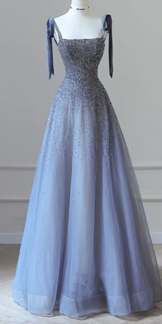 Starry Night Prom Dresses, Starry Night Prom Dress Midnight Blue, Starry Night Prom Dress, Long Graduation Dress, Yule Ball Dresses, Cinderella Prom Dress, Lavender Gown, Periwinkle Dress, Stylish Gown