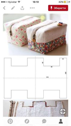 the sewing pattern for this cosmetic bag is easy to sew