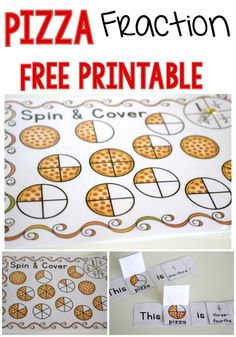 printable spin and cover worksheet for kids to learn how to make pizzas