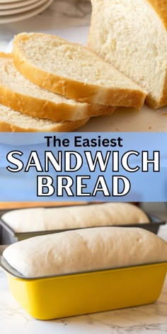 the easyest sandwich bread recipe is made with only two ingredients and it's ready to be eaten