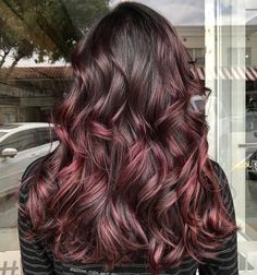 Burgundy Brown Hair, Shades Of Burgundy Hair, Burgundy Balayage, Dark Chocolate Hair, Maroon Hair, Dark Purple Hair, Chocolate Hair, Hair Color Burgundy, Dark Red Hair