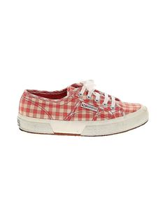 Superga Sneakers Size: 36 Shoes - used. No Fabric Content, Checkered/Gingham | Superga Sneakers: Red Checkered/Gingham Shoes - Size 36 Checkered Sneakers, Gingham Shoes, Superga Sneakers, Red Checkered, Red Sneakers, Womens Shoes Sneakers, Gingham, Shoes Sneakers, Women Handbags