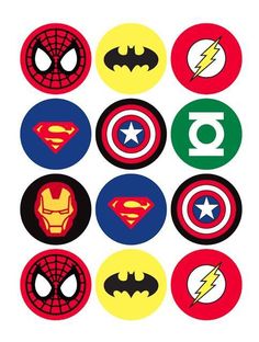 the avengers stickers are all different colors