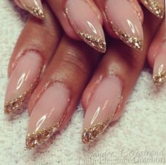 Ombre Nails Glitter, Almond Nails Designs, Christmas Nails Acrylic, Colorful Nail Designs, Fabulous Nails, Fancy Nails, Chic Nails, Dope Nails, Best Acrylic Nails