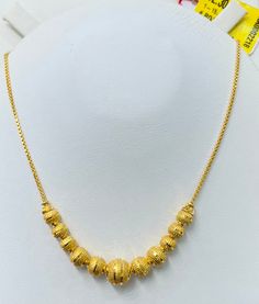 "22k solid gold necklace , 916 Yellow Gold GOLD PURITY : pure 22k / 916 gold purity Appx Weight: 12.30 grams Length  : adjustable 16-17\" length  Colour : YELLOW GOLD Hallmark: Hallmarked 916 stamp Hook: '' lobster hook Design  :Beautiful rajkot design choker necklace pendant necklace set.  Authentic 916 Gold FAQs Q: Is it real gold? A: yes it's real authentic genuine 916 gold  Q: can pawn? A: yes it's pawnable ⭐️GoForGenuineGold⭐️" 12 Grams Gold Necklace, 16 Grams Gold Necklace Designs, 30grams Gold Necklace Designs, Gold Chain Necklace Womens, Ram Temple, Gold Jewels Design, Latest Model Blouse Designs, Solid Gold Necklace, Gold Fashion Necklace