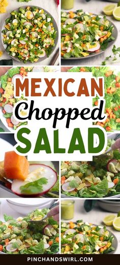 mexican chopped salad with avocado, lettuce and carrots