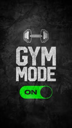 the gym mode logo on a black background