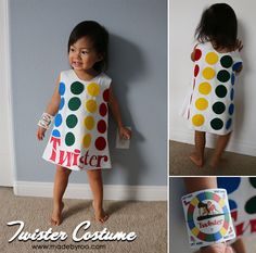 Twister Costume Diy, Diy Twister Game, Twister Costume, Twister Party, Camp Costume, Diy Family Games, Ideas Carnaval, Dc Clothing, Twister Game