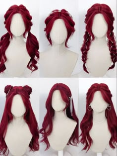 Pelo Anime, Hair References, Dyed Hair Inspiration, Cosplay Hair, Kawaii Hairstyles, Hair Stylies, Hair Up Styles, Anime Hair, Hair Reference