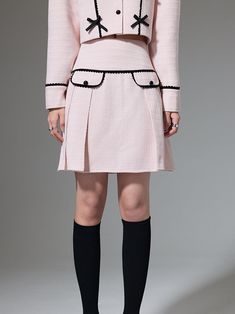 Material: black/Polyester83.4% Cotton6.9% CottonWool4.3% Other5.4% 
  pink/Polyester%100   Size: SML    Model: 170cm/48kg 　  Jacket Length Bust Sleeve Shoulder Cuff S 42.5cm 92cm 60cm 39cm 24cm M 44cm 96cm 61cm 40cm 25cm L 45.5cm 100cm 62cm 41cm 26cm Skirt Length Waist S 44.5cm 64cm M 46cm 68cm L 47.5cm 72cm Kids Summer Fashion, Angel Dress, High Waist Skirt, Pink Skirt, Lace Bodice, Black Skirt, Womens Maxi Dresses, Velvet Dress, Pink Tops