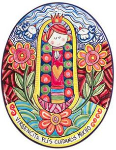 an image of a woman with flowers on her head and the words virgenia plus cuadros mexico