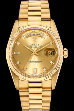 Rolex Gold Watch, Luxury Yellow Gold Jewelry And Watches With Metal Dial, Luxury Men's Yellow Gold Watches, Cartier Glasses Men, Ladies Gold Rolex Watch, Rolex Everose Gold, Gold Diamond Watches, Stylish Watches Men, Rolex Watches Women