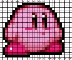 a cross stitch pattern with an image of a pink pig's face on it