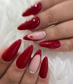 Discover the allure of red nails and let your fingertips do the talking! Dive into our selection of red nail designs, featuring everything from sleek square tips to delicate almond shapes. Explore endless possibilities with red nail ideas perfect for any occasion, whether it's a festive Christmas look or everyday elegance. Express your creativity with stunning red nail art designs or opt for a timeless red nail set. Embrace the versatility of short red nails and make a bold statement with every manicure! Red Nail Ideas