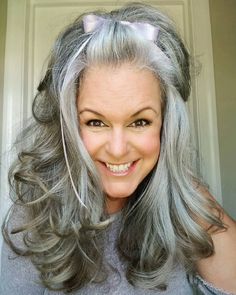 Gorgeous Gray Hair, 3 Ways To Wear, Beautiful Gray Hair, Gray Hair Growing Out, Silver Grey Hair, Natural Gray Hair, Blending Gray Hair