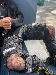 #punk #punkstyle #punkclothing #punkrock #punkfashion #crustpunk #folkpunk #queer #gay #lgbtq #pride #leftist #leftistpolitics #Anarchism #Anarchy #Socialism #Anarchocommunism #crustpants #patchpants #punkdiy Crust Punk Style, Crust Punk Fashion, Punk Patch Pants, Crust Punk Pants, Alt Diys, Wasteland Fashion, Crust Pants, Queer Punk, Gutter Punk