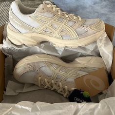 Brand New, Never Worn. Size 8 Us Wmns. Mistakenly Purchased Based Off Of Uk Sizing. Acisis Shoes, Brown Asics, Shoe Plug, Ash Beige, Shoes Asics, Sports Clothes, Pretty Shoes Sneakers, Cute Sneakers, White Birch