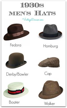 1930s Mens Fashion, 1930s Men, 1930s Hats, Public Enemies, The 39 Steps, 39 Steps, Popular Hats, 1930 Fashion, Mens Hats Fashion